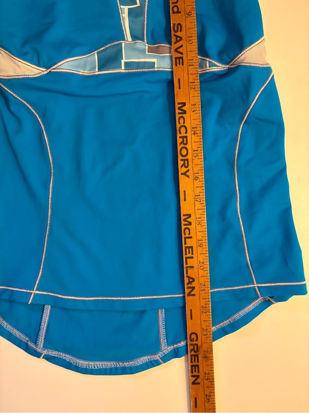 DESOTO Bright turquoise Blue Patterned tank top. - Picture 4 of 8